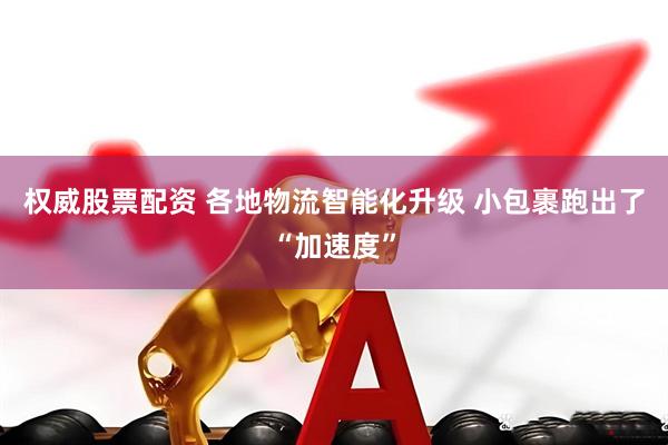 权威股票配资 各地物流智能化升级 小包裹跑出了“加速度”